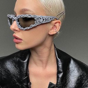 Concert Outfit Punk Hip-Hop Futuristic Sunglasses