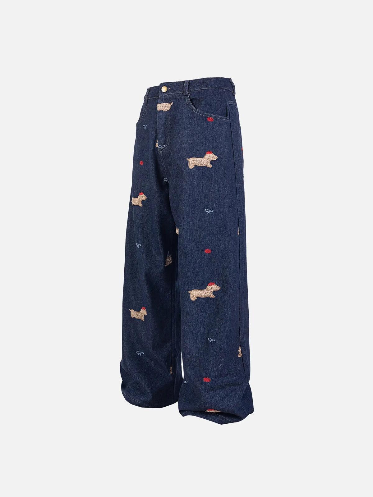 Concert Outfit Puppy Embroidered Jeans Concert Outfit Puppy Embroidered Jeans