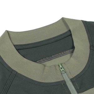 Concert Outfit Quick-Dry Contrast Color Quarter Zip Up T-Shirt