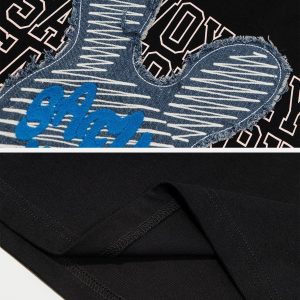 Concert Outfit Rabbit Embroidery Print Tee