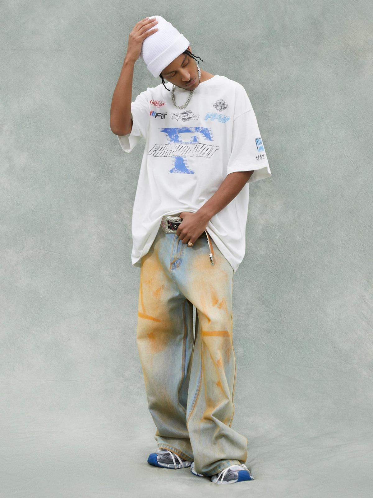 Concert Outfit Racing Afterimage Lettering T-Shirt Concert Outfit Racing Afterimage Lettering T-Shirt