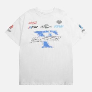 Concert Outfit Racing Afterimage Lettering T-Shirt