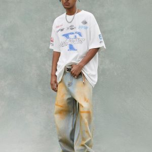 Concert Outfit Racing Afterimage Lettering T-Shirt