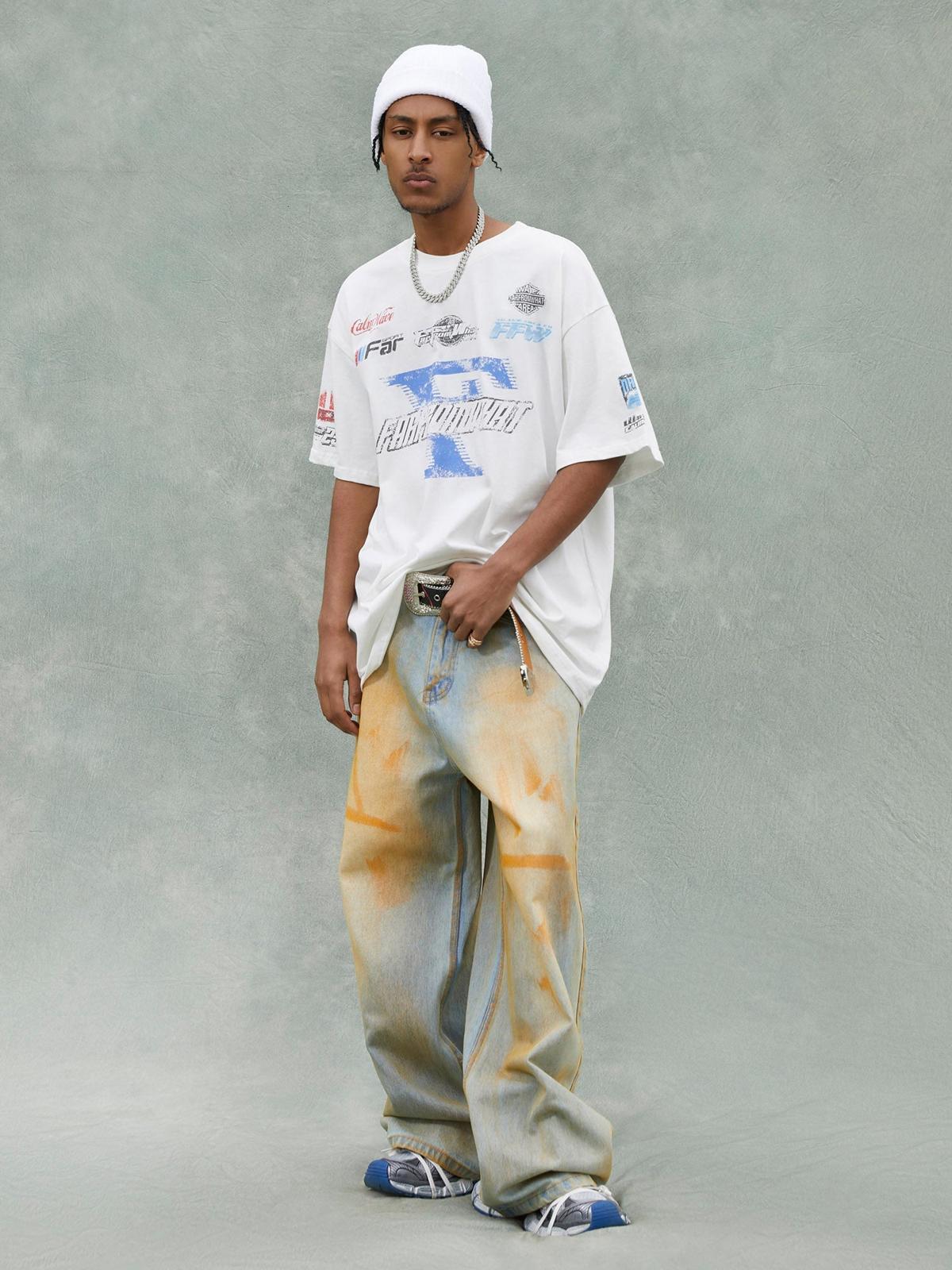 Concert Outfit Racing Afterimage Lettering T-Shirt Concert Outfit Racing Afterimage Lettering T-Shirt