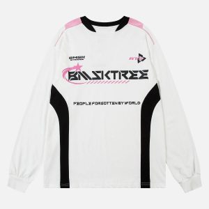 Concert Outfit Racing Oversized Long Sleeve T-Shirt