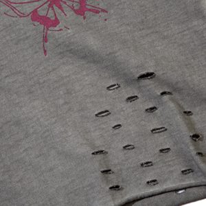 Concert Outfit Raw Edge Butterfly Print Vest