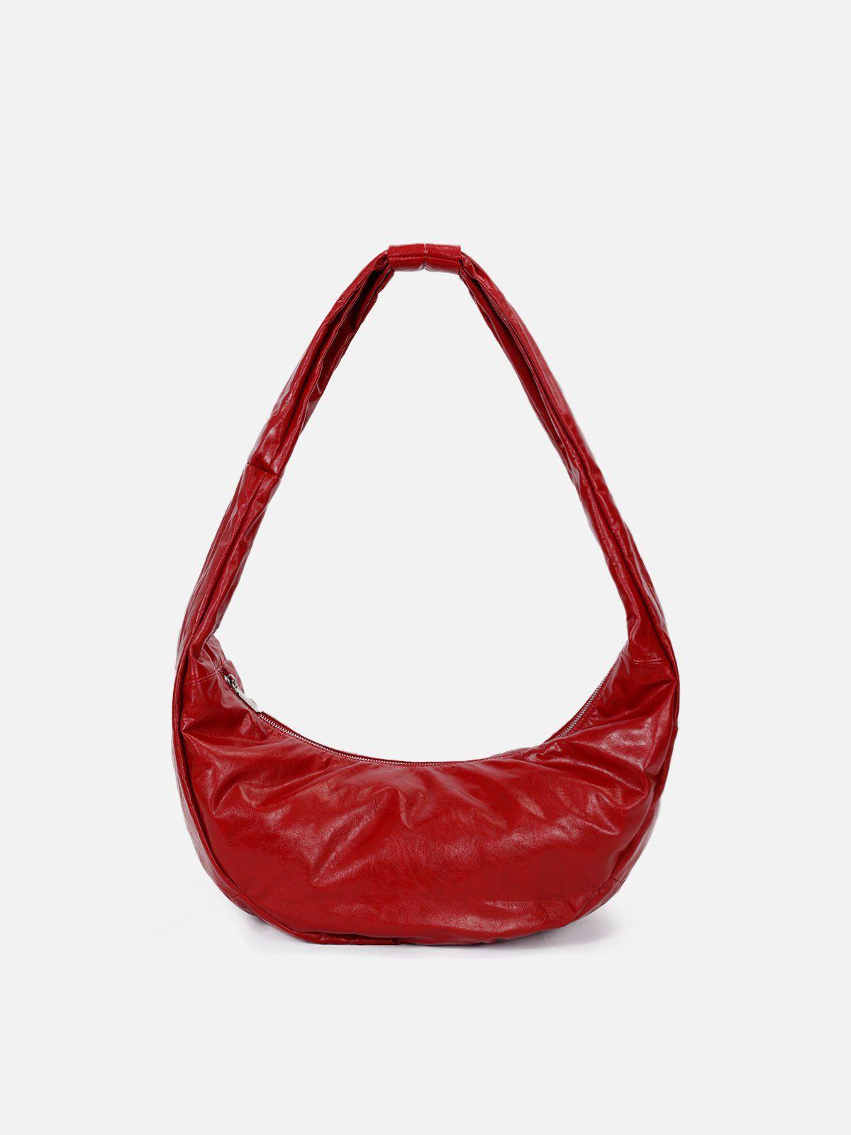 Concert Outfit Red Faux Leather Diagonal Bag Concert Outfit Red Faux Leather Diagonal Bag