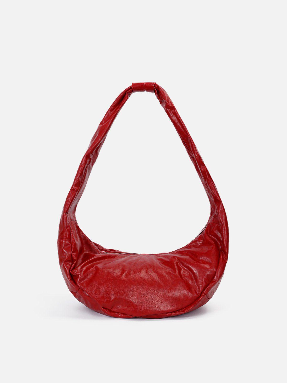 Concert Outfit Red Faux Leather Diagonal Bag Concert Outfit Red Faux Leather Diagonal Bag