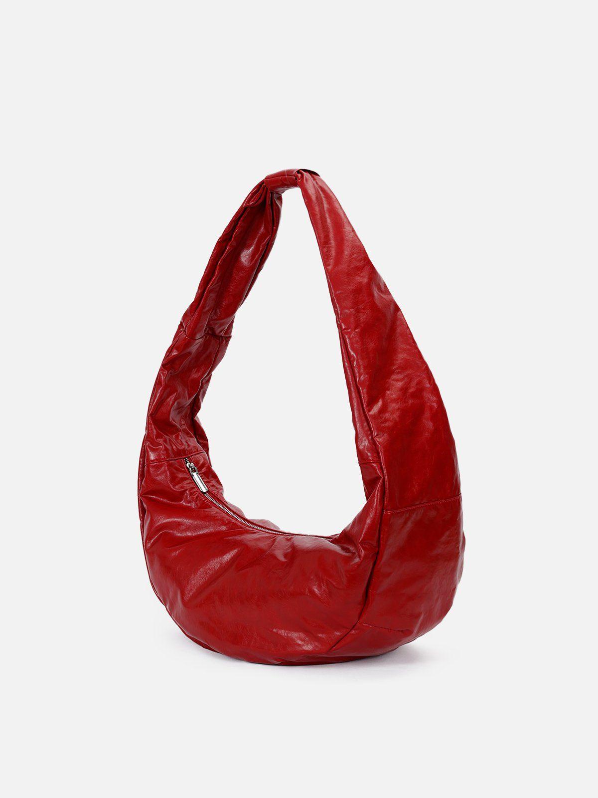 Concert Outfit Red Faux Leather Diagonal Bag Concert Outfit Red Faux Leather Diagonal Bag