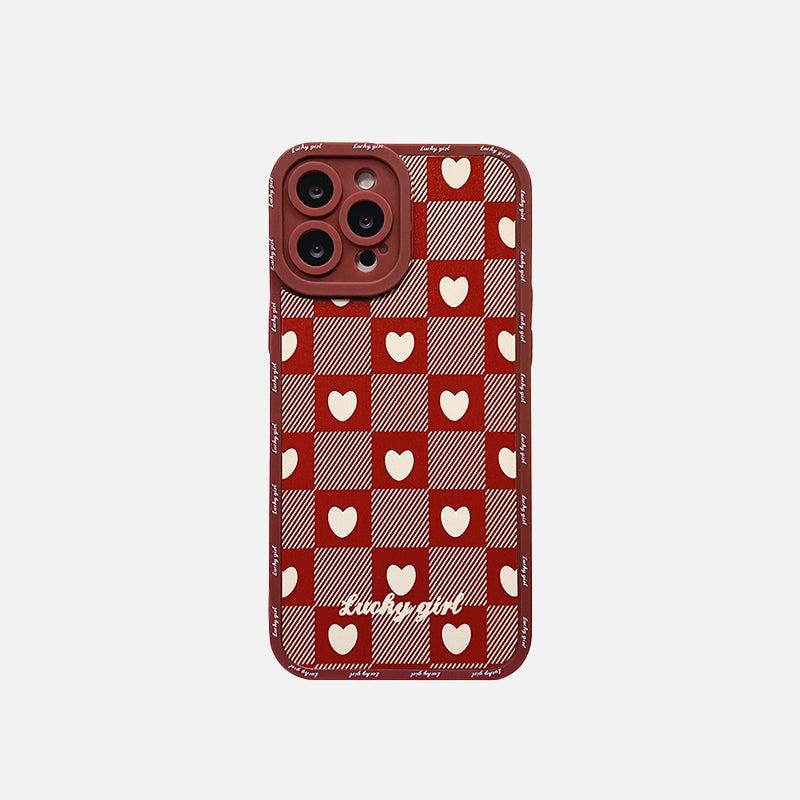 Concert Outfit Red Love Lattice iPhone Case