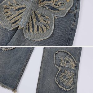 Concert Outfit Removable Butterfly Loose Jeans