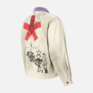 Concert Outfit Retro Badge Dirty Dye Detroit Jacket