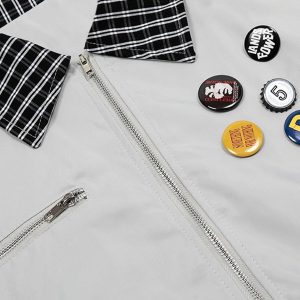 Concert Outfit Retro Badge Stitching Work Jacket