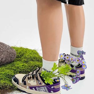 Concert Outfit Retro Cashew Flower Board Casual Shoes