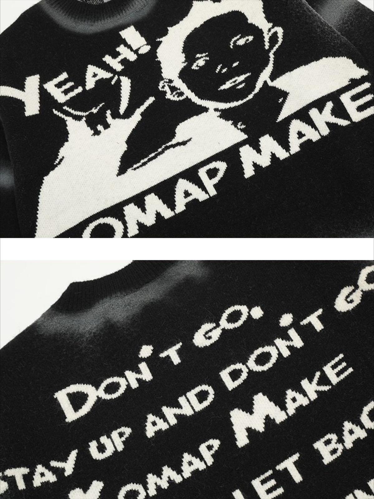 Concert Outfit Retro character YEAH! sweater Concert Outfit Retro character YEAH! sweater