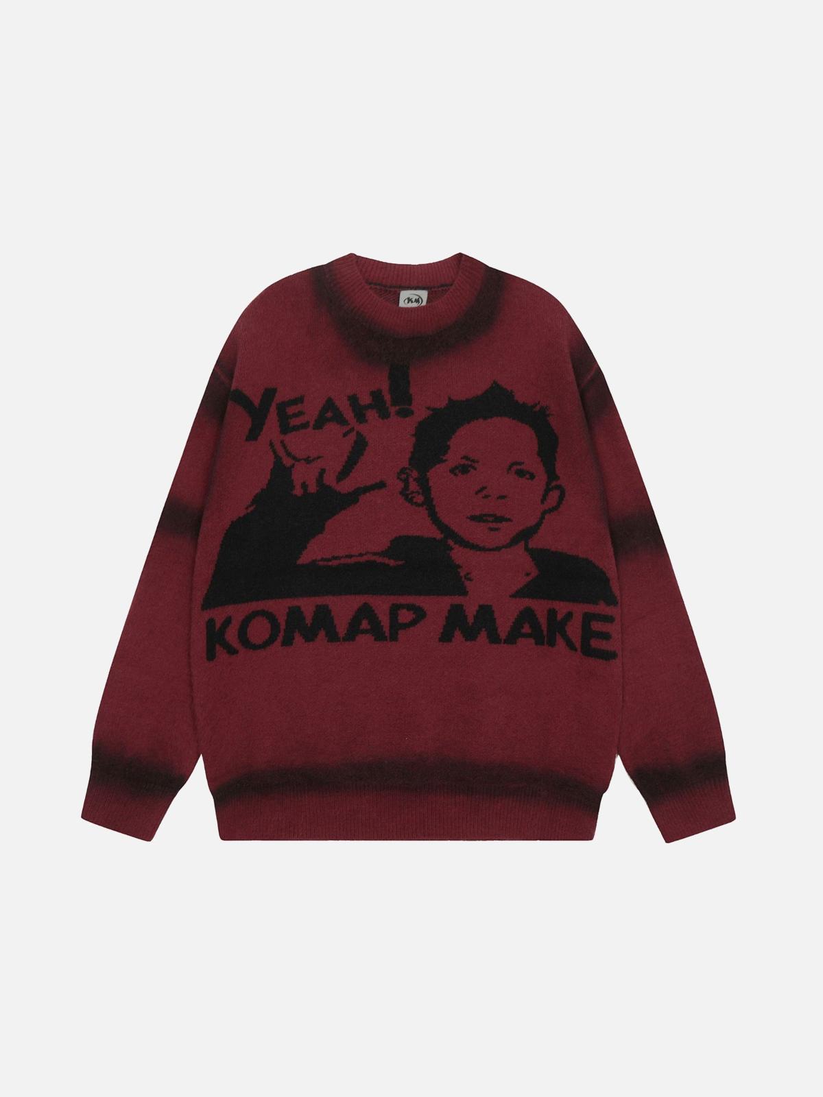 Concert Outfit Retro character YEAH! sweater Concert Outfit Retro character YEAH! sweater