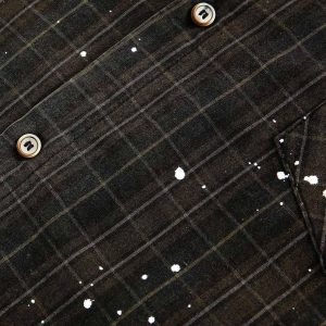 Concert Outfit Retro Cleanfit Plaid Shirt