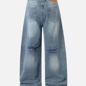 Concert Outfit Retro Cleanfit Washed Baggy Jeans