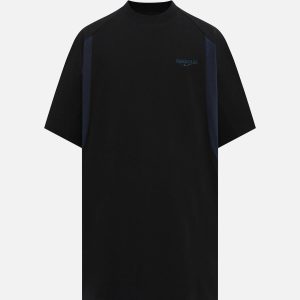 Concert Outfit Retro Contrast Color Embroidered Letter T-Shirt