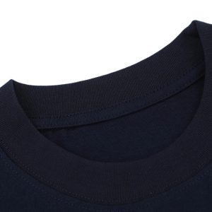 Concert Outfit Retro Contrast Color Stitching Embroidered Letter Jersey T-Shirt