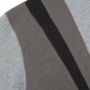 Concert Outfit Retro Contrast Color Stitching Embroidered Letter T-Shirt