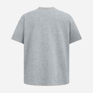 Concert Outfit Retro Contrast Color Stitching Embroidered Letter T-Shirt