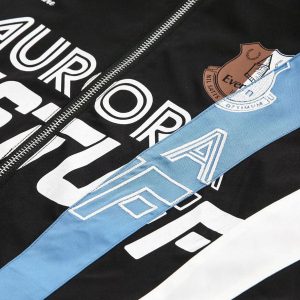 Concert Outfit Retro Contrast Color Stitching Jersey Jacket