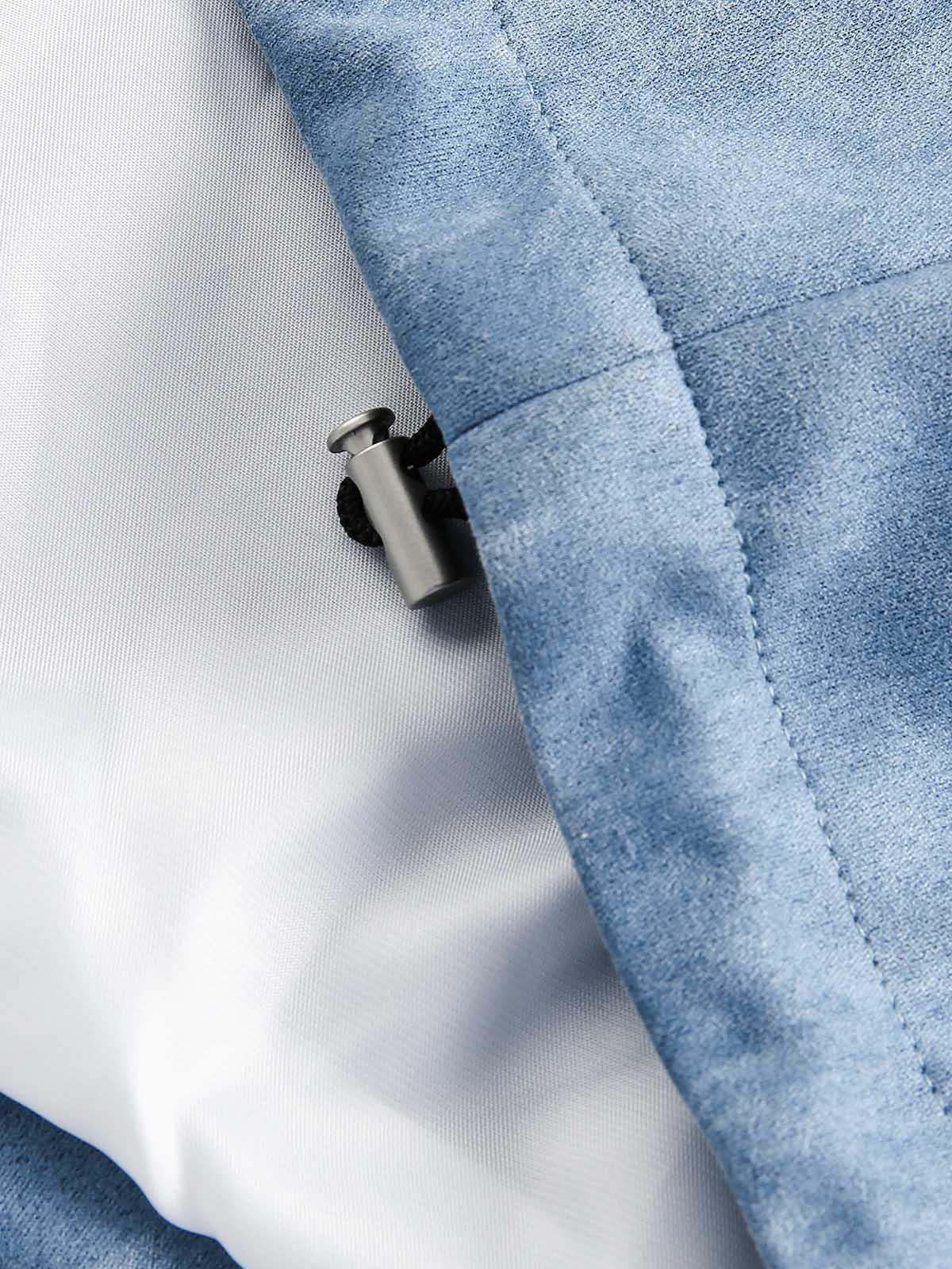 Concert Outfit Retro Contrast Suede Track Jacket Concert Outfit Retro Contrast Suede Track Jacket