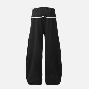 Concert Outfit Retro Curved Drape Sweatpants