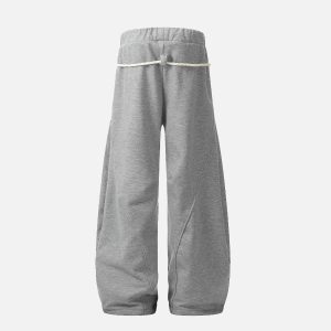 Concert Outfit Retro Curved Drape Sweatpants