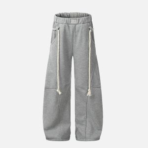 Concert Outfit Retro Curved Drape Sweatpants