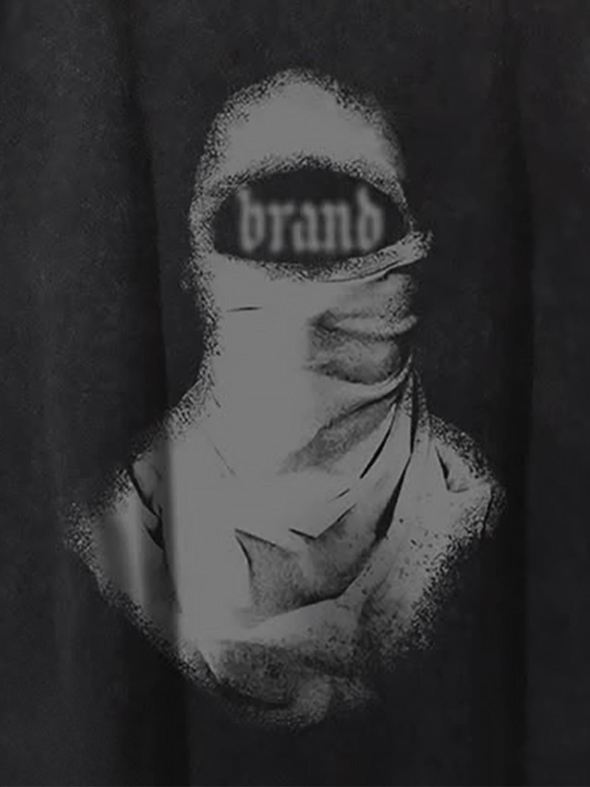 Concert Outfit Retro Distressed Character Print Street Rap Vest Concert Outfit Retro Distressed Character Print Street Rap Vest