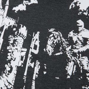 Concert Outfit Retro Faux Two-Piece Print T-Shirt