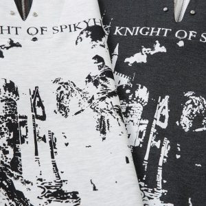 Concert Outfit Retro Faux Two-Piece Print T-Shirt