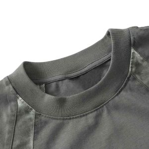Concert Outfit Retro Functional Patchwork Dirty Dyed T-Shirt