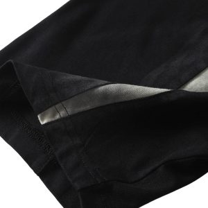 Concert Outfit Retro Functional Patchwork Dirty Dyed T-Shirt