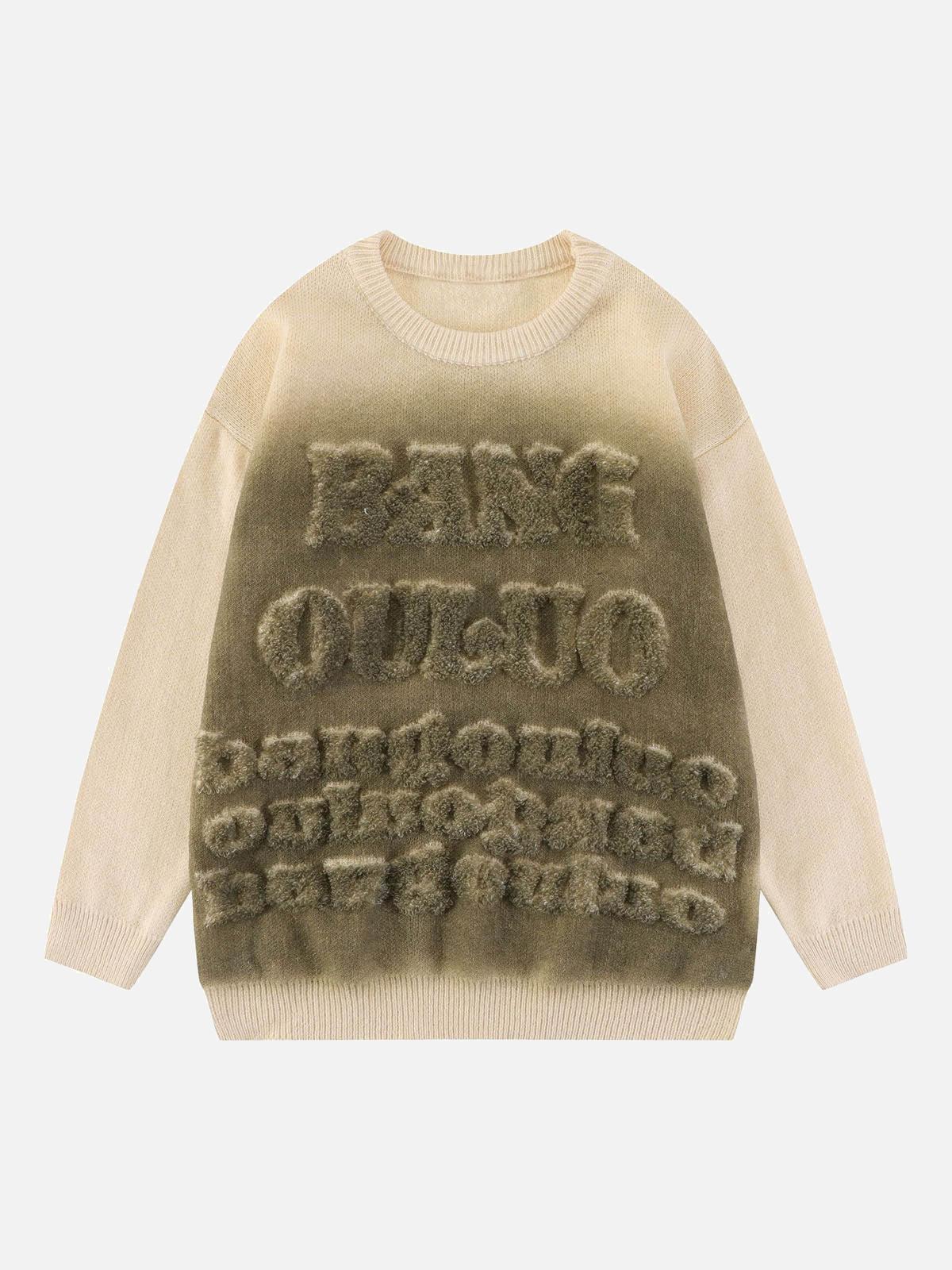 Concert Outfit Retro Gradient Crewneck Sweater Concert Outfit Retro Gradient Crewneck Sweater