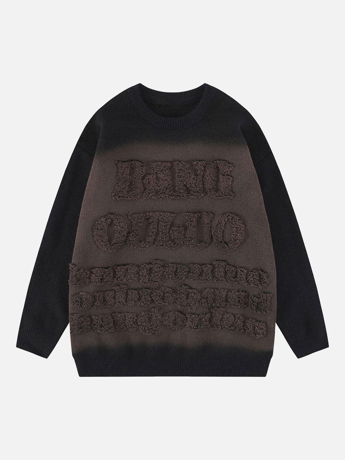 Concert Outfit Retro Gradient Crewneck Sweater Concert Outfit Retro Gradient Crewneck Sweater