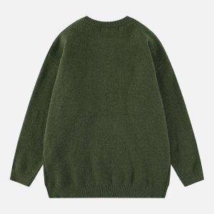 Concert Outfit Retro Gradient Crewneck Sweater