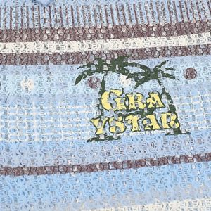 Concert Outfit Retro Gradient Striped Hollow POLO Shirt