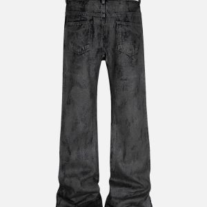 Concert Outfit Retro Hand-Brushed Glitter Flare Jeans