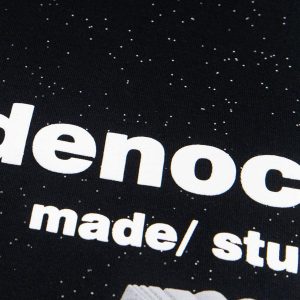 Concert Outfit Retro Heavy Starry Sky Print Font Design Short-Sleeved T-Shirt