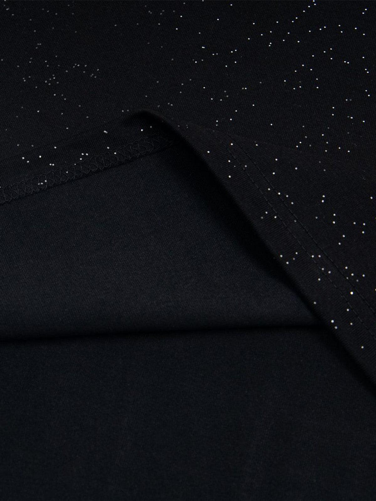 Concert Outfit Retro Heavy Starry Sky Print Font Design Short-Sleeved T-Shirt Concert Outfit Retro Heavy Starry Sky Print Font Design Short-Sleeved T-Shirt