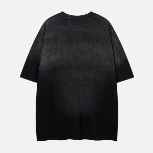 Concert Outfit Retro High Street Spider Pattern Foam T-Shirt