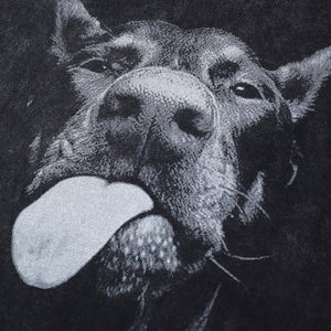 Concert Outfit Retro Hip-Hop Doberman Print T-Shirt