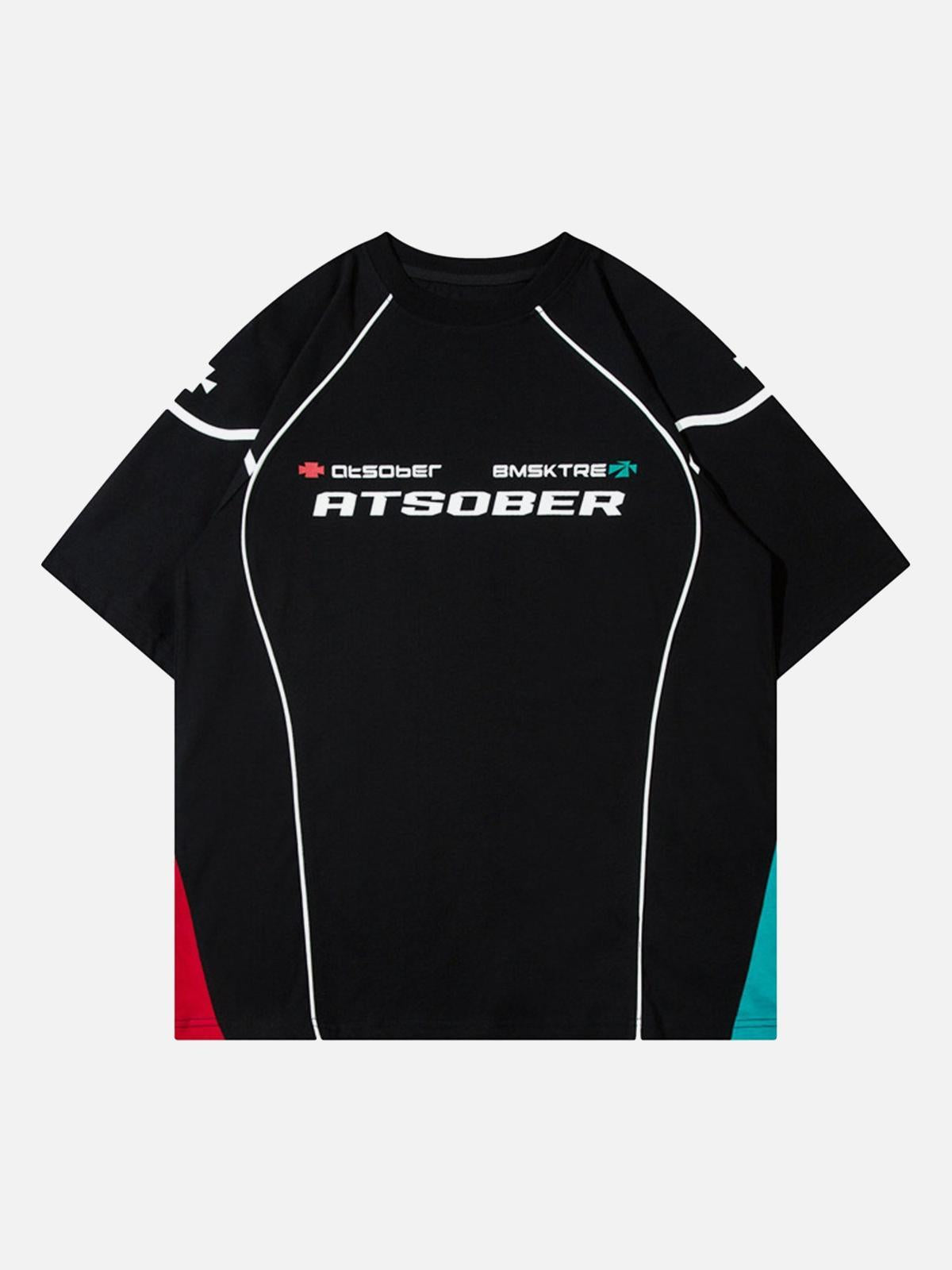 Concert Outfit Retro Hip-Hop Line Basketball T-Shirt Concert Outfit Retro Hip-Hop Line Basketball T-Shirt