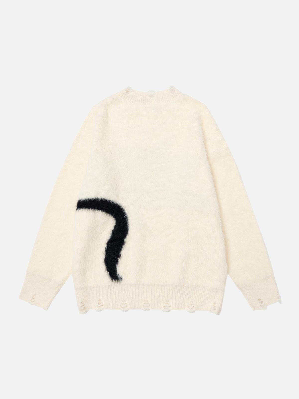 Concert Outfit Retro Lazy Cat Sweater Concert Outfit Retro Lazy Cat Sweater