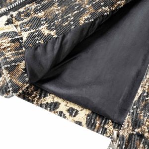 Concert Outfit Retro Leopard Printed Denim Jacket