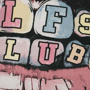 Concert Outfit Retro Letter Lip Graphic T-Shirt