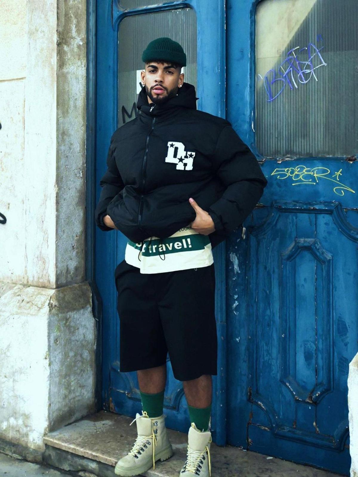 Concert Outfit Retro Letter Print Down Jacket Concert Outfit Retro Letter Print Down Jacket